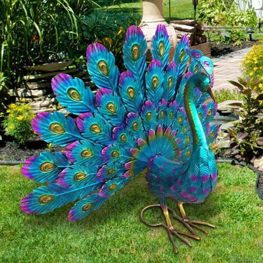 Peacock Statue Sculpture Handmade Crafts Ornament Animal